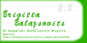 brigitta balazsovits business card